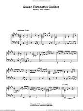 Cover icon of Queen Elizabeth's Galliard sheet music for piano solo by John Dowland, intermediate skill level