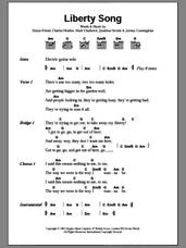 Cover icon of Liberty Song sheet music for guitar (chords) by The Levellers, Charles Heather, Jeremy Cunningham, Jonathan Sevink, Mark Chadwick and Simon Friend, intermediate skill level