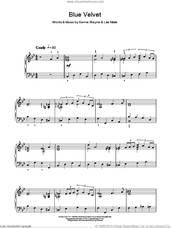 Cover icon of Blue Velvet sheet music for piano solo by Tony Bennett, Bernie Wayne and Lee Morris, intermediate skill level