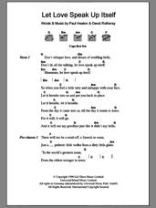 Cover icon of Let Love Speak Up Itself sheet music for guitar (chords) by The Beautiful South, David Rotheray and Paul Heaton, intermediate skill level