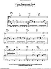 Cover icon of If You Ever Come Back sheet music for voice, piano or guitar by The Script, Andrew Frampton, Mark Sheehan and Steve Kipner, intermediate skill level