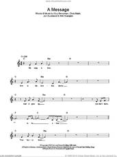 Cover icon of A Message sheet music for voice and other instruments (fake book) by Coldplay, Chris Martin, Guy Berryman, Jon Buckland and Will Champion, intermediate skill level
