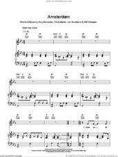 Cover icon of Amsterdam sheet music for voice, piano or guitar by Coldplay, Chris Martin, Guy Berryman, Jon Buckland and Will Champion, intermediate skill level