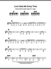 Cover icon of Love Gets Me Every Time sheet music for piano solo (chords, lyrics, melody) by Shania Twain and Robert John Lange, intermediate piano (chords, lyrics, melody)