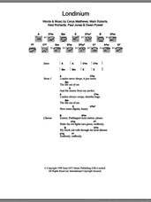 Cover icon of Londinium sheet music for guitar (chords) by Catatonia, Aled Richards, Cerys Matthews, Mark Roberts, Owen Powell and Paul Jones, intermediate skill level