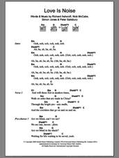 Cover icon of Love Is Noise sheet music for guitar (chords) by The Verve, Nick McCabe, Peter Salisbury, Richard Ashcroft and Simon Jones, intermediate skill level