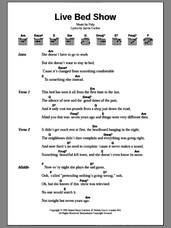 Cover icon of Live Bed Show sheet music for guitar (chords) by Pulp and Jarvis Cocker, intermediate skill level