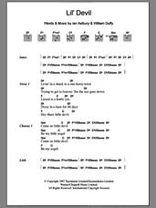 Cover icon of Lil' Devil sheet music for guitar (chords) by The Cult, Ian Astbury and William Duffy, intermediate skill level