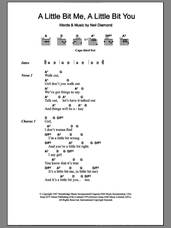 Cover icon of A Little Bit Me, A Little Bit You sheet music for guitar (chords) by The Monkees and Neil Diamond, intermediate skill level