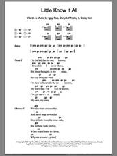 Cover icon of Little Know It All sheet music for guitar (chords) by Iggy Pop & Sum 41, Sum 41, Deryck Whibley, Greig Nori and Iggy Pop, intermediate skill level