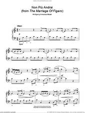Cover icon of Non Piu Andrai (from The Marriage Of Figaro) sheet music for piano solo by Wolfgang Amadeus Mozart, classical score, easy skill level