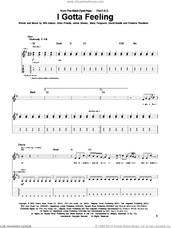 Cover icon of I Gotta Feeling sheet music for guitar (tablature) by Black Eyed Peas, Allan Pineda, David Guetta, Frederic Riesterer, Jaime Gomez, Stacy Ferguson and Will Adams, intermediate skill level
