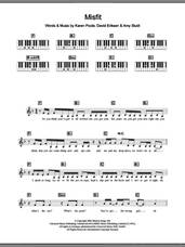Cover icon of Misfit sheet music for piano solo (chords, lyrics, melody) by Amy Studt, David Eriksen and Karen Poole, intermediate piano (chords, lyrics, melody)