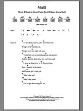 Cover icon of Misfit sheet music for guitar (chords) by Amy Studt, David Eriksen and Karen Poole, intermediate skill level