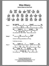 Cover icon of Miss Misery sheet music for guitar (chords) by Elliott Smith, intermediate skill level