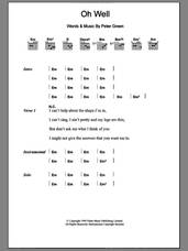 Cover icon of Oh Well sheet music for guitar (chords) by Fleetwood Mac and Peter Green, intermediate skill level