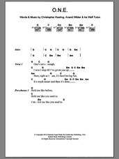 Cover icon of O.N.E. sheet music for guitar (chords) by Yeasayer, Anand Wilder, Christopher Keating and Ira Wolf Tuton, intermediate skill level