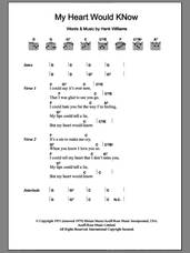 Cover icon of My Heart Would Know sheet music for guitar (chords) by The The and Hank Williams, intermediate skill level