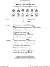 Cover icon of Never Let Me Down sheet music for guitar (chords) by David Bowie and Carlos Alomar, intermediate skill level