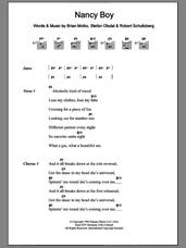 Cover icon of Nancy Boy sheet music for guitar (chords) by Placebo, Brian Molko, Robert Schultzberg and Stefan Olsdal, intermediate skill level