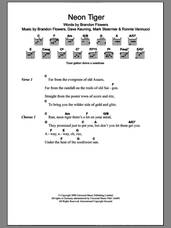 Cover icon of Neon Tiger sheet music for guitar (chords) by The Killers, Brandon Flowers, Dave Keuning, Mark Stoermer and Ronnie Vannucci, intermediate skill level