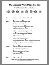 Cover icon of My Mistakes Were Made For You sheet music for guitar (chords) by The Last Shadow Puppets, Alex Turner and Miles Kane, intermediate skill level