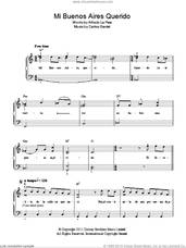 Cover icon of Mi Buenos Aires Querido sheet music for piano solo by Carlos Gardel and Alfredo Le Pera, easy skill level