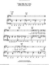 Cover icon of Take Me As I Am sheet music for voice, piano or guitar by Rumer and Sarah Joyce, intermediate skill level