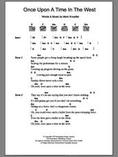 Cover icon of Once Upon A Time In The West sheet music for guitar (chords) by Dire Straits and Mark Knopfler, intermediate skill level