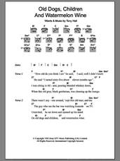 Cover icon of Old Dogs, Children And Watermelon Wine sheet music for guitar (chords) by Tom T. Hall and Tony Hall, intermediate skill level
