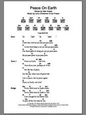 Cover icon of Peace On Earth sheet music for guitar (chords) by David Bowie, Alan Kohan, Ian Fraser and Larry Grossman, intermediate skill level