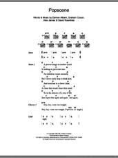 Cover icon of Popscene sheet music for guitar (chords) by Blur, Alex James, Damon Albarn, David Rowntree and Graham Coxon, intermediate skill level