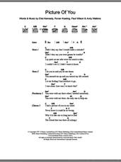 Cover icon of Picture Of You sheet music for guitar (chords) by Boyzone, Andy Watkins, Eliot Kennedy, Paul Wilson and Ronan Keating, intermediate skill level