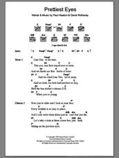 Cover icon of Prettiest Eyes sheet music for guitar (chords) by The Beautiful South, Beautiful South, David Rotheray and Paul Heaton, intermediate skill level