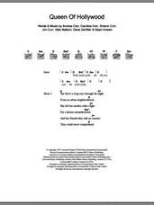 Cover icon of Queen Of Hollywood sheet music for guitar (chords) by The Corrs, Andrea Corr, Caroline Corr, Dane Deviller, Glen Ballard, Jim Corr, Sean Hosein and Sharon Corr, intermediate skill level