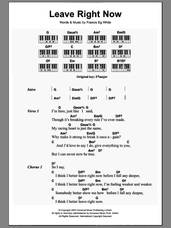 Cover icon of Leave Right Now sheet music for piano solo (chords, lyrics, melody) by Will Young and Francis White, intermediate piano (chords, lyrics, melody)