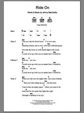Cover icon of Ride On sheet music for guitar (chords) by Christy Moore and Jimmy MacCarthy, intermediate skill level