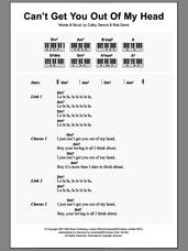 Cover icon of Can't Get You Out Of My Head sheet music for piano solo (chords, lyrics, melody) by Kylie Minogue, Cathy Dennis and Rob Davis, intermediate piano (chords, lyrics, melody)