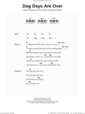 Cover icon of Dog Days Are Over sheet music for piano solo (chords, lyrics, melody) by Florence And The Machine, Florence And The  Machine, Florence Welch and Isabella Summers, intermediate piano (chords, lyrics, melody)