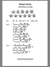 Cover icon of Ruby's Arms sheet music for guitar (chords) by Tom Waits, intermediate skill level