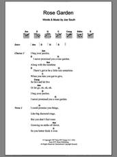 Cover icon of Rose Garden sheet music for guitar (chords) by Lynn Anderson and Joe South, intermediate skill level