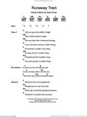 Cover icon of Runaway Train sheet music for guitar (chords) by Soul Asylum and David Pirner, intermediate skill level