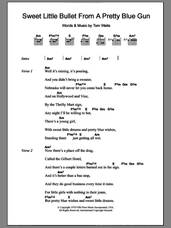 Cover icon of Sweet Little Bullet From A Pretty Blue Gun sheet music for guitar (chords) by Tom Waits, intermediate skill level