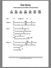 Cover icon of Sea Spray sheet music for guitar (chords) by Paul Weller and Hannah Andrews, intermediate skill level
