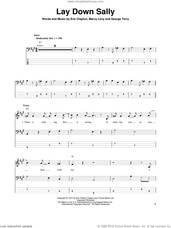 Cover icon of Lay Down Sally sheet music for bass (tablature) (bass guitar) by Eric Clapton, George Terry and Marcy Levy, intermediate skill level