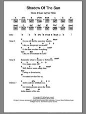 Cover icon of Shadow Of The Sun sheet music for guitar (chords) by Paul Weller, intermediate skill level