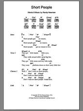 Cover icon of Short People sheet music for guitar (chords) by Randy Newman, intermediate skill level