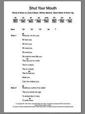 Cover icon of Shut Your Mouth sheet music for guitar (chords) by Garbage, Butch Vig, Duke Eriksen, Shirley Manson and Steve Maker, intermediate skill level