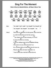 Cover icon of Sing For The Moment sheet music for guitar (chords) by Eminem, Jeff Bass, Marshall Mathers and Steven Tyler, intermediate skill level
