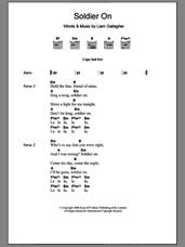 Cover icon of Soldier On sheet music for guitar (chords) by Oasis and Liam Gallagher, intermediate skill level